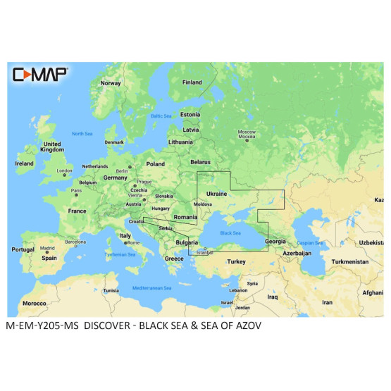 Карта C-MAP Discover — Чорне та Азовське моря (з Дніпром)