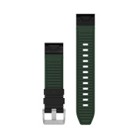 Ремешок Garmin MARQ Gen 2 QuickFit 22 мм гибридный кожа/FKM, черный-зеленый