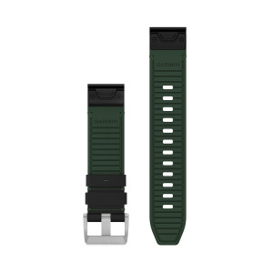 Ремінець Garmin MARQ Gen 2 QuickFit 22 мм гібридний шкіра/FKM, чорний-зелений