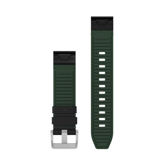 Ремінець Garmin MARQ Gen 2 QuickFit 22 мм гібридний шкіра/FKM, чорний-зелений Ремінець Garmin MARQ Gen 2 QuickFit 22 мм гібридний шкіра/FKM, чорний-зелений