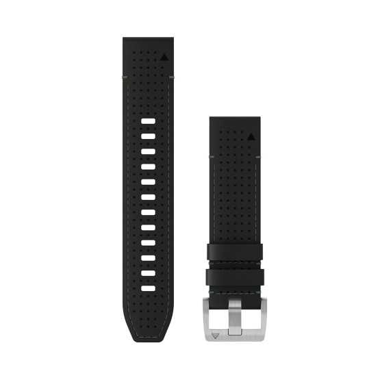 Ремінець Garmin MARQ Gen 2 QuickFit 22 мм гібридний шкіра/FKM, чорний-зелений