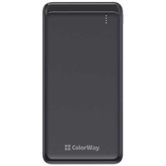 Зовнішній портативний акумулятор ColorWay Slim 10000mAh Black 10W