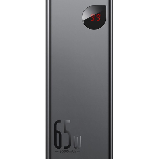 Зовнішній портативний акумулятор Baseus Adaman Metal Digital Display 20000mAh 65W Black