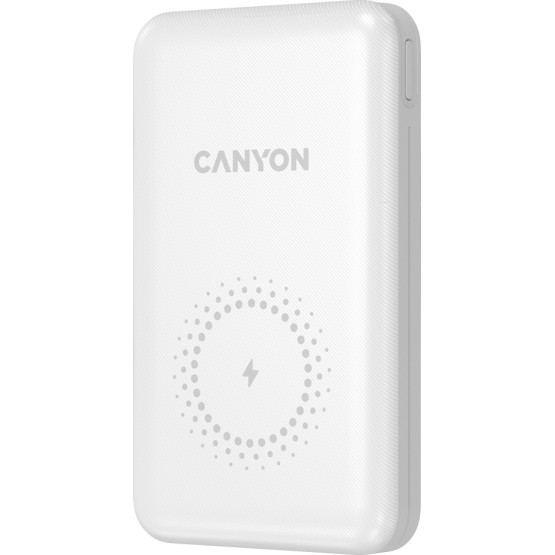 Зовнішній портативний акумулятор Canyon PB-1001 10000mAh White 10W (CNS-CPB1001W)