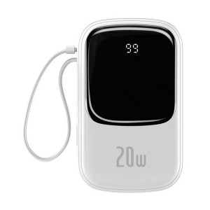 Зовнішній портативний акумулятор Baseus Qpow Pro Digital Display Fast Charge iP 10000mAh White 20W (
