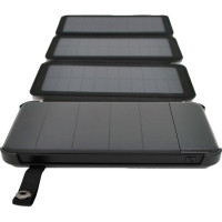Зовнішній портативний акумулятор Voltronic 1705-3 12000mAh Black 60W 12000 mAh з сонячною батареєю