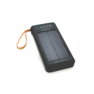 Зовнішній портативний акумулятор Sunix PB-43 12000mAh Black з сонячною батареєю 5W