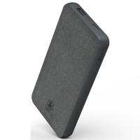 Зовнішній портативний акумулятор HAMA Fabric 10 10000mAh Gray 12W (100201658)