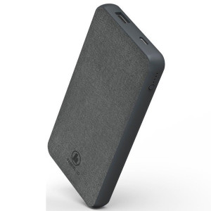 Зовнішній портативний акумулятор HAMA Fabric 10 10000mAh Gray 12W (100201658)