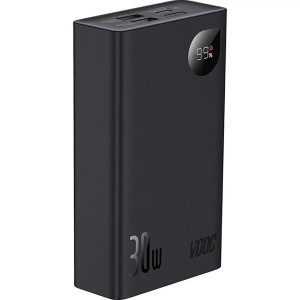 Зовнішній портативний акумулятор Baseus Adaman 2 Metal Digital Display 20000mAh Black 30W