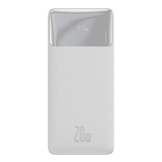 Зовнішній портативний акумулятор Baseus Bipow Digital Display Overseas Edition 20000mAh 20W White