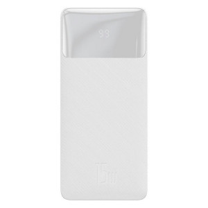 Зовнішній портативний акумулятор Baseus Bipow Digital Display Overseas Edition 10000mAh 15W White