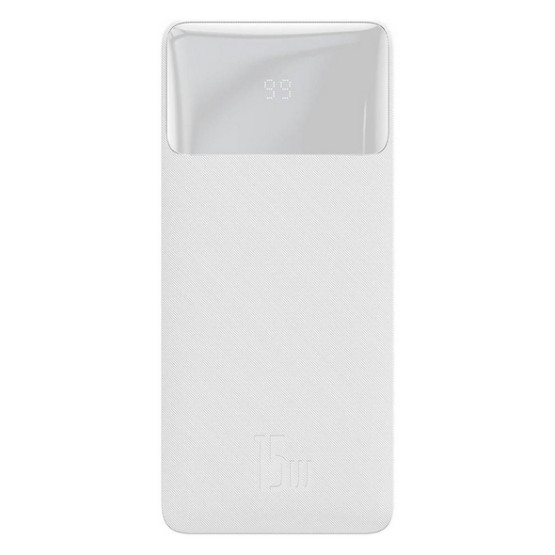 Зовнішній портативний акумулятор Baseus Bipow Digital Display Overseas Edition 10000mAh 15W White
