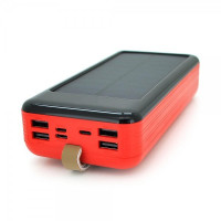 Зовнішній портативний акумулятор Voltronic KKD-6W 60000mAh Red 10W з сонячною батареєю
