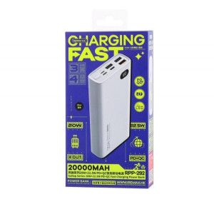 Зовнішній портативний акумулятор Remax Gallop Series 20000mAh White 22.5W PD+QC Fast Charging