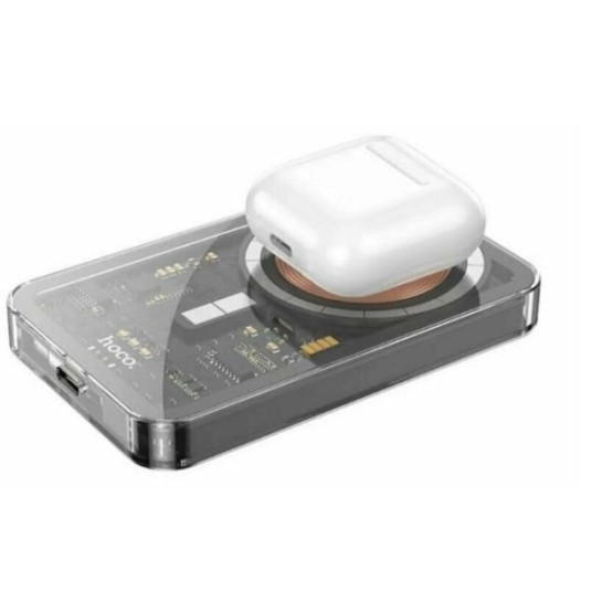 Зовнішній портативний акумулятор Hoco Q14 5000mAh PD20W + QC3.0 Ice Crystal Black PD20W MagSafe