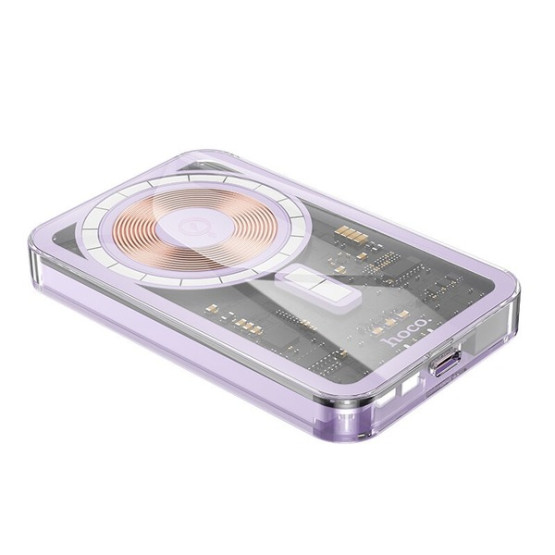 Зовнішній портативний акумулятор Hoco Q14 5000mAh PD20W + QC3.0 Ice Crystal Violet PD20W MagSafe