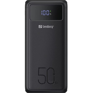 Зовнішній портативний акумулятор Sandberg 420-75 50000 mAh 130W Black