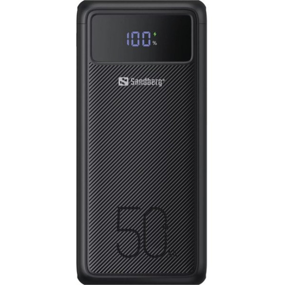 Зовнішній портативний акумулятор Sandberg 420-75 50000 mAh 130W Black