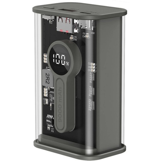 Зовнішній портативний акумулятор Gembird PB09-TQC3-01 9000mAh Black