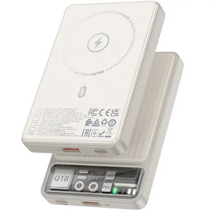 Зовнішній портативний акумулятор Hoco Q18 Tourer 10000mAh Milky White 22.5W