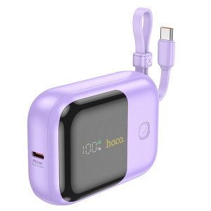 Зовнішній портативний акумулятор Hoco Q20 Fountain 10000 mAh Purple 22.5W+PD20W