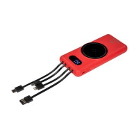 Зовнішній портативний акумулятор Kraft KPB-1110W 10000 mAh Red 22.5W