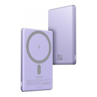Зовнішній портативний акумулятор USAMS Power Bank US-CD220 Wireless 5000mAh Purple Type-C PD 20W